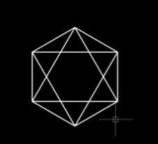 CAD怎么畫彩色的六芒星圖案 CAD怎么畫彩色的六芒星圖案